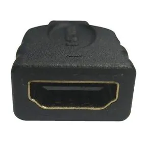 Video Adapter, micro HDMI M-HDMI F, 0, schwarz, Logo, goldene Konnektore